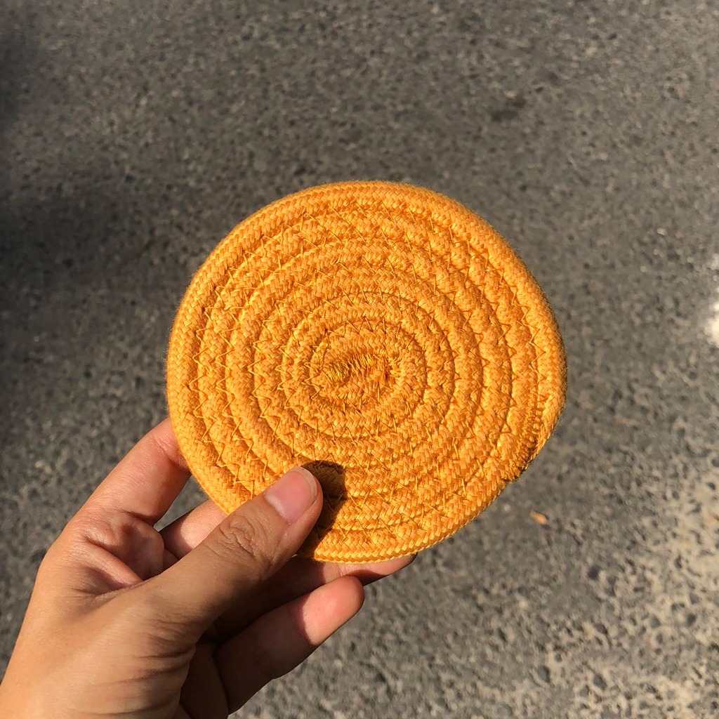 Lót ly cotton thấm nước xinh xắn - Đế lót ly decor siêu thấm giá 19,000 đang rẻ nhất thị trường