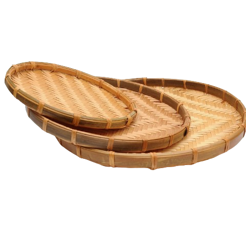 Mẹt tre hun khói - Flat Winnowing Basket giá 18,000 đang rẻ nhất thị trường