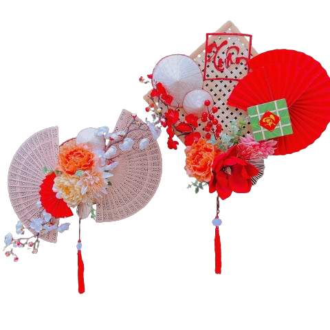 Tấm treo Tết Decor - Vòng trang trí Tết - Quạt Treo Cửa, Treo Tường giá 350,000 đang rẻ nhất thị trường