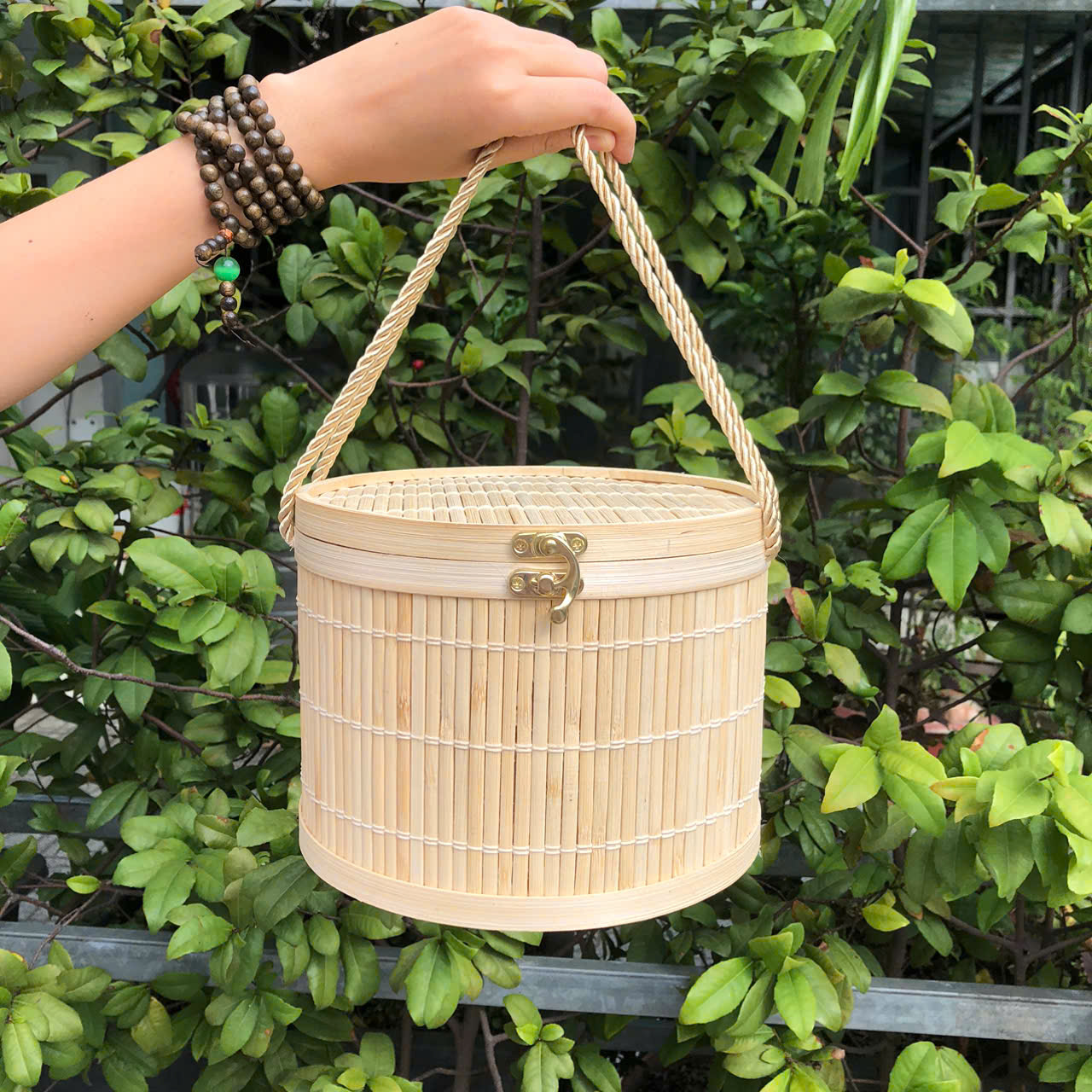 Hộp mành tre tròn nhiều màu đựng quà tặng - Giỏ đựng quà đẹp giá 160,000 đang rẻ nhất thị trường