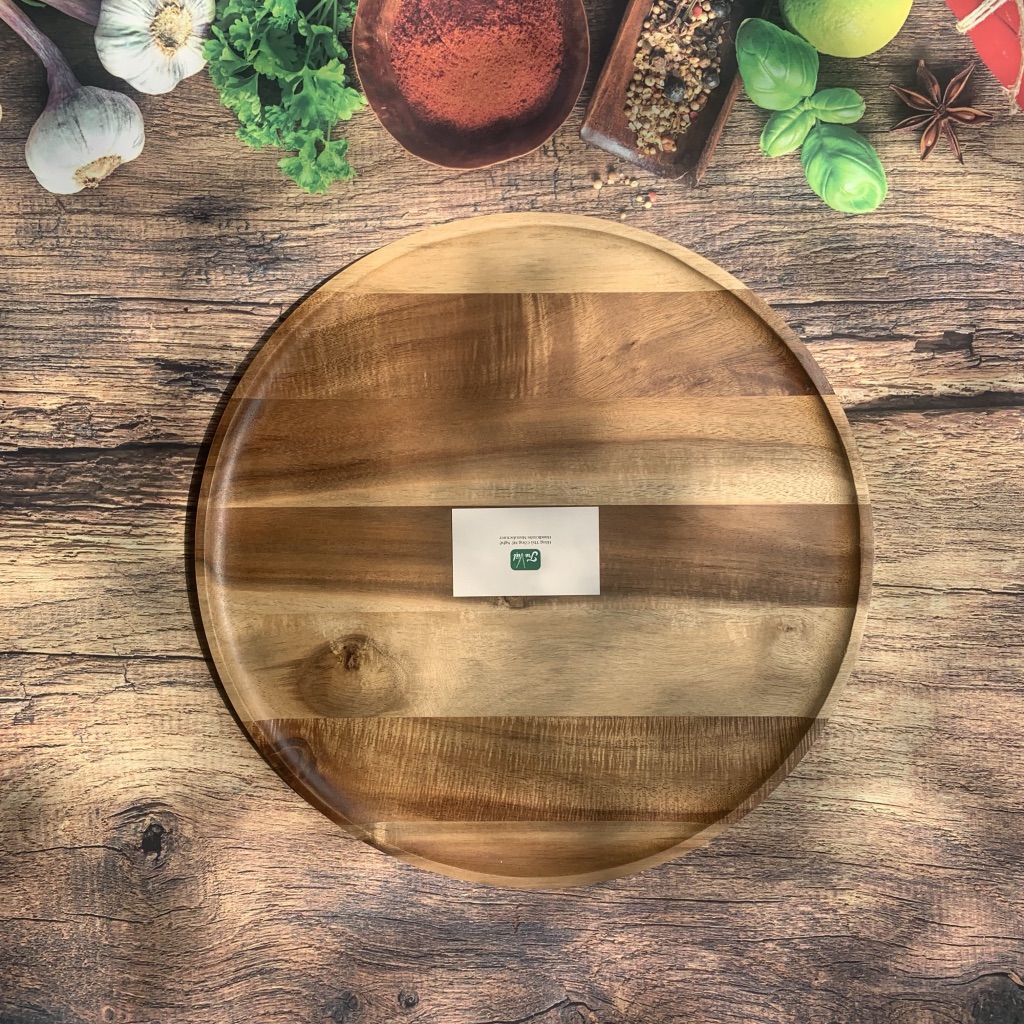 Khay gỗ tràm trang trí nhiều kích thước - Acacia round tray (Hàng sẵn SLL) giá 100,000 đang rẻ nhất thị trường