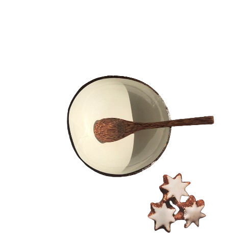 Gáo Dừa Tráng Men Sứ Trắng Thủ Công - Coconut Bowl giá 60,000 đang rẻ nhất thị trường