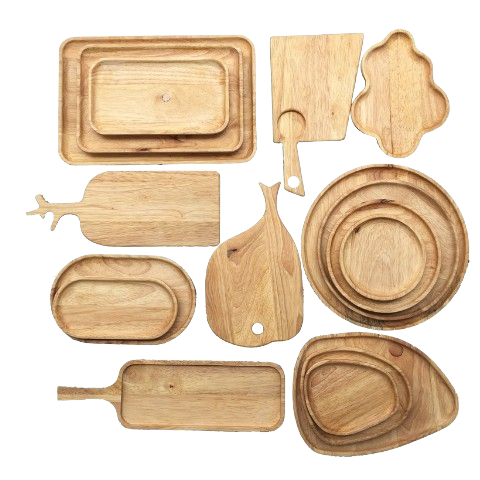 Khay gỗ trang trí đựng đồ ăn chụp ảnh - Thớt gỗ decor cho nhà hàng/ khách sạn/ quán ăn giá 45,000 đang rẻ nhất thị trường