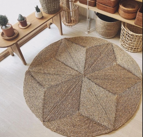 Thảm trải sàn bằng cói hình sao trang trí - Star Round Rug giá 330,000 đang rẻ nhất thị trường