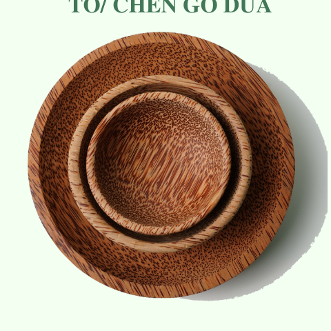 Chén gỗ dừa - Tô gỗ dừa - Coconut Wooden Bowl giá 35,000 đang rẻ nhất thị trường