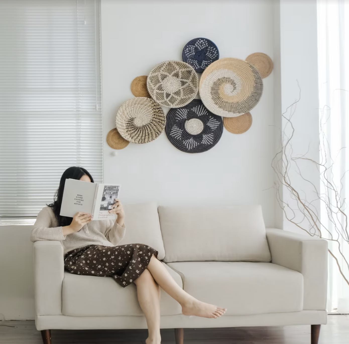 ảnh của sản phẩm Set Dĩa Cói Treo Tường - Set Đĩa Cói Trang Trí Tường số 5