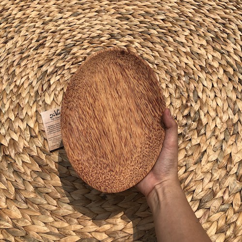 ảnh của sản phẩm Dĩa oval gỗ dừa - Coconut Wood Oval Plate số 4