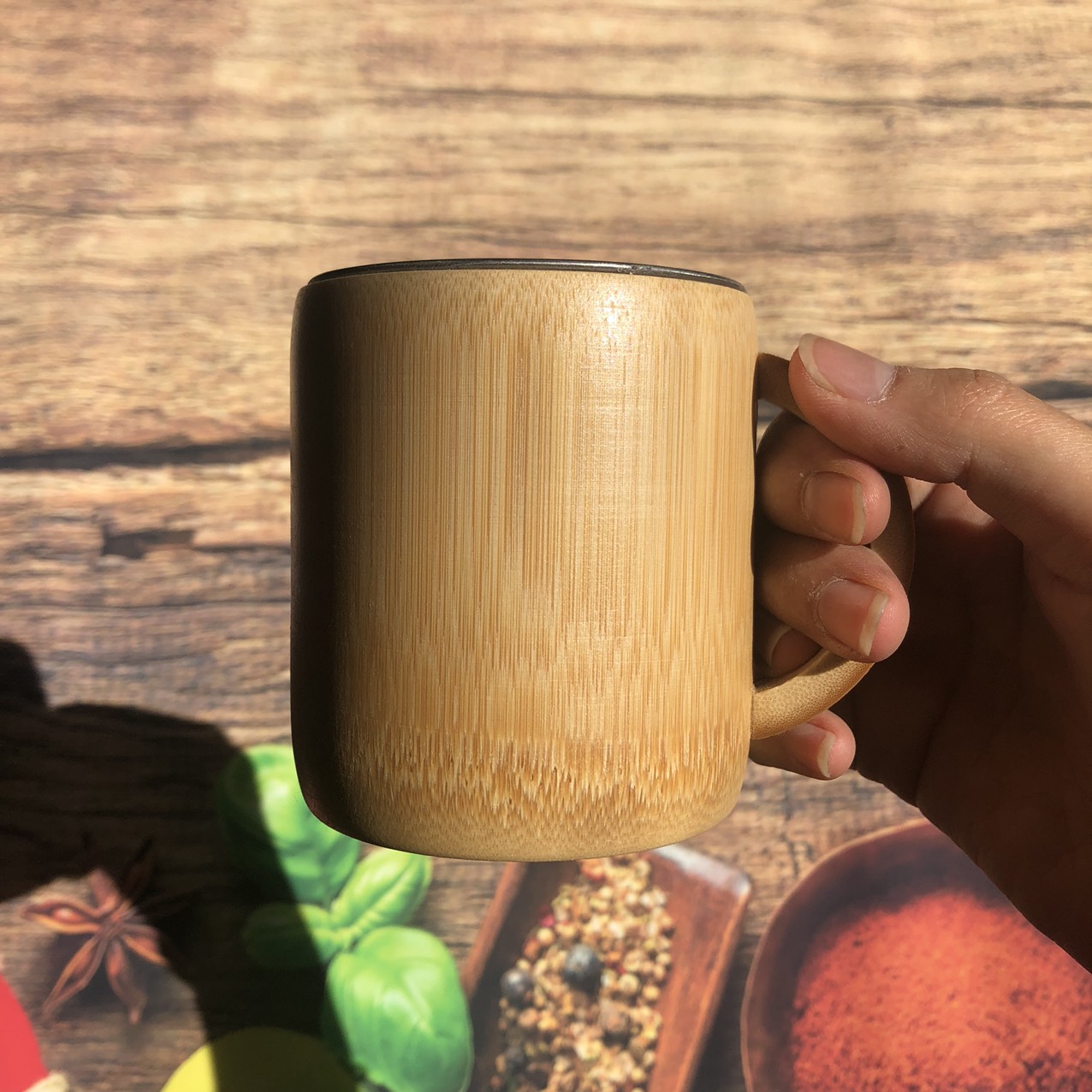 Ly Tre Inox Có Tay Cầm - Bamboo Cup giá 80,000 đang rẻ nhất thị trường