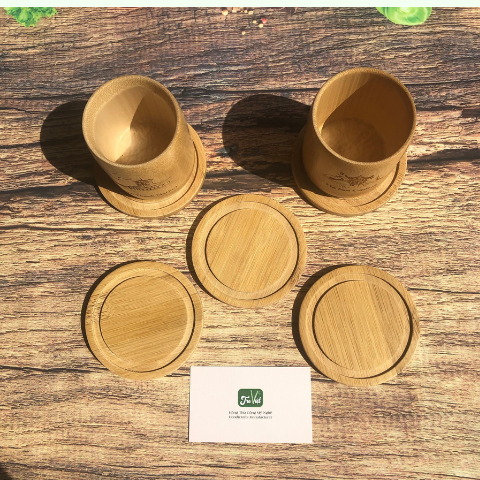 Lót ly tròn có rãnh - Lót ly bằng tre D9cm - Bamboo Coaster giá 20,000 đang rẻ nhất thị trường