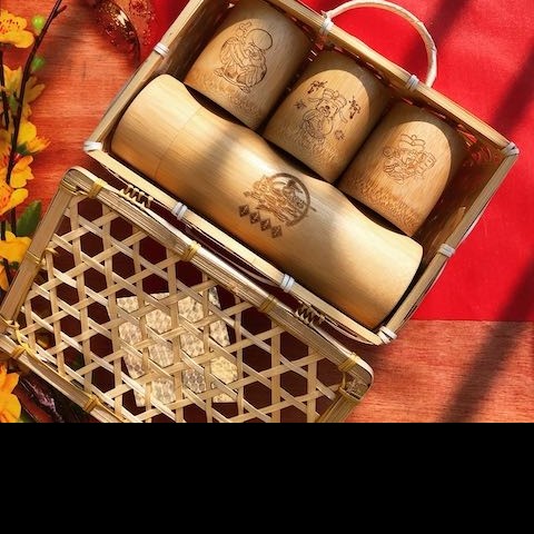 Bộ quà tặng bình giữ nhiệt và ly tre - Bamboo Gift Set giá 499,000 đang rẻ nhất thị trường