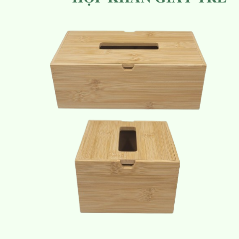 Hộp Đựng Khăn Giấy bằng Tre Decor Trang Trí Bàn Ăn - Bamboo Tissue Box giá 75,000 đang rẻ nhất thị trường
