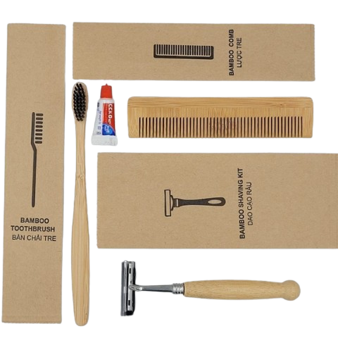 Bộ Đồ Dùng Amenities cho Khách Sạn - Đồ Dùng Cá Nhân bằng Tre Thân Thiện Với Môi Trường giá 30,000 đang rẻ nhất thị trường