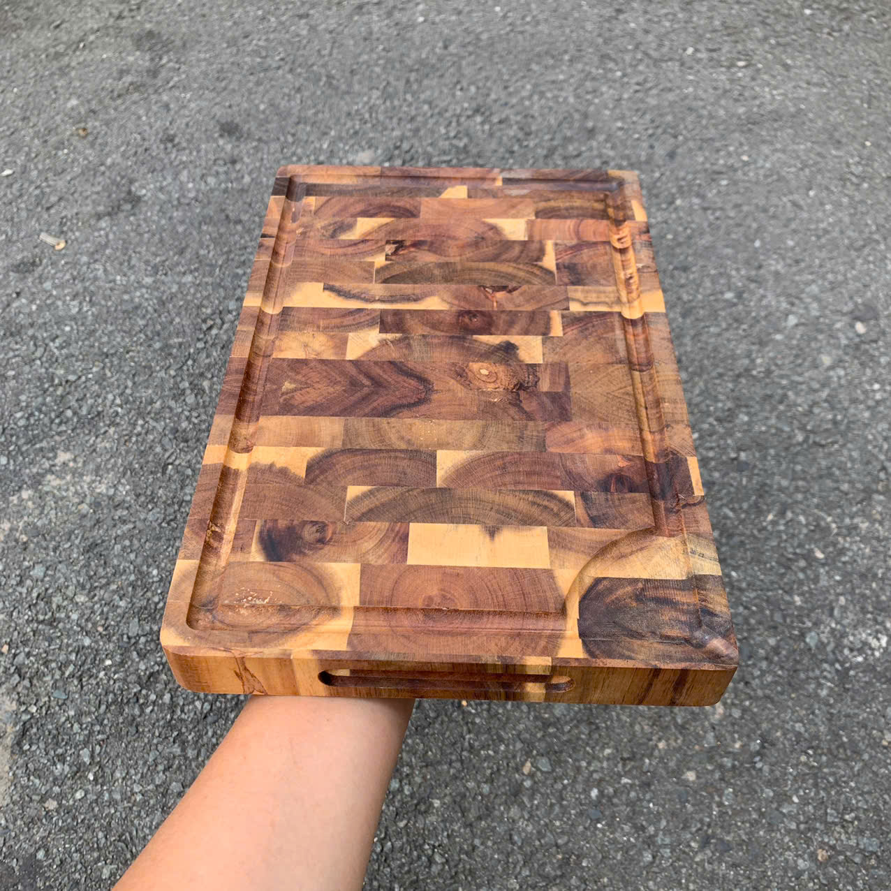 ảnh của sản phẩm Thớt gỗ Teak 30x20x2.5cm - Thớt gỗ Tếch hình chữ nhật số 6