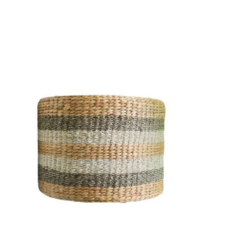 Ghế Đôn Lục Bình Sọc Cói 40x30cm - Round Water Hyacinth Woven Ottoman giá 360,000 đang rẻ nhất thị trường