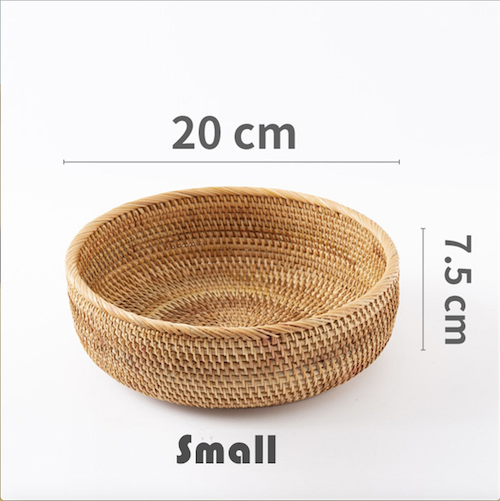 ảnh của sản phẩm Rổ mây size nhỏ đựng đồ - Bát mây guột decor trang trí - Rattan Bowl số 5