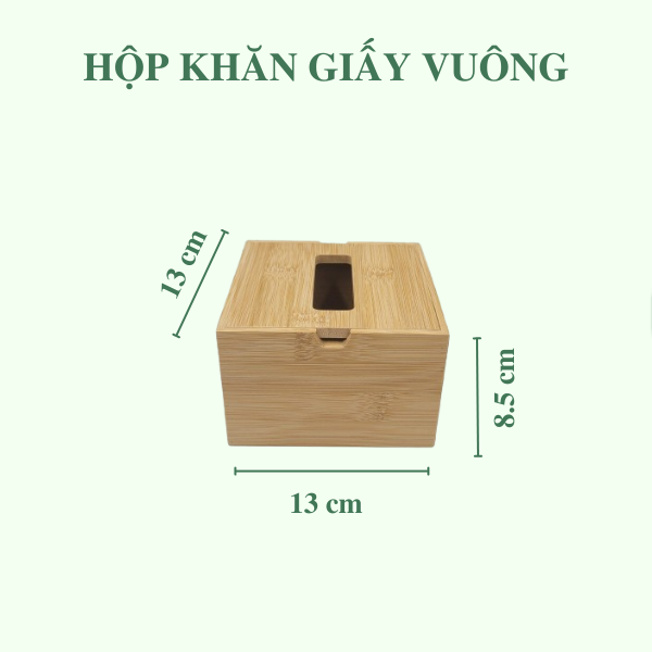 Hộp Đựng Khăn Giấy bằng Tre Decor Trang Trí Bàn Ăn - Bamboo Tissue Box giá 75,000 đang rẻ nhất thị trường