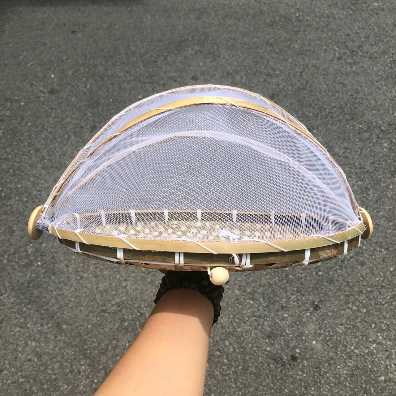 ảnh của sản phẩm Mẹt Cật Tre Lồng Bàn/ Mẹt Lồng Bàn Đậy Đồ Ăn Tránh Bụi/ Ruồi Muỗi - Bamboo Food Storage Tray With Cover số 6