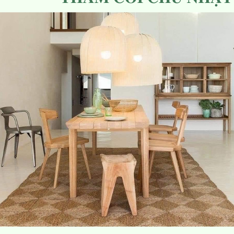 Thảm cói chữ nhật 0.9x1m5 - Thảm trải sàn, trang trí nhà cửa giá 320,000 đang rẻ nhất thị trường