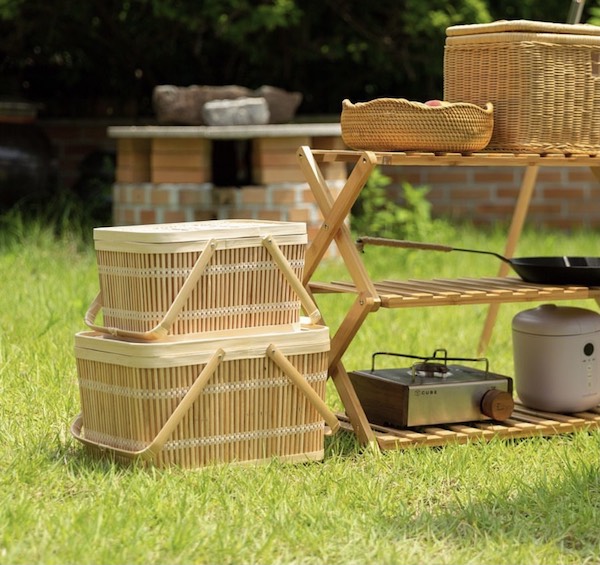 ảnh của sản phẩm Giỏ Picnic Bằng Tre Tiện Lợi - Giỏ Tre Đựng Đồ Chụp Hình Decor - Picnic Basket số 6