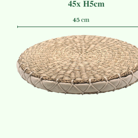 hình ảnh của sản phẩm Đệm cói chữ nhật 45cm
