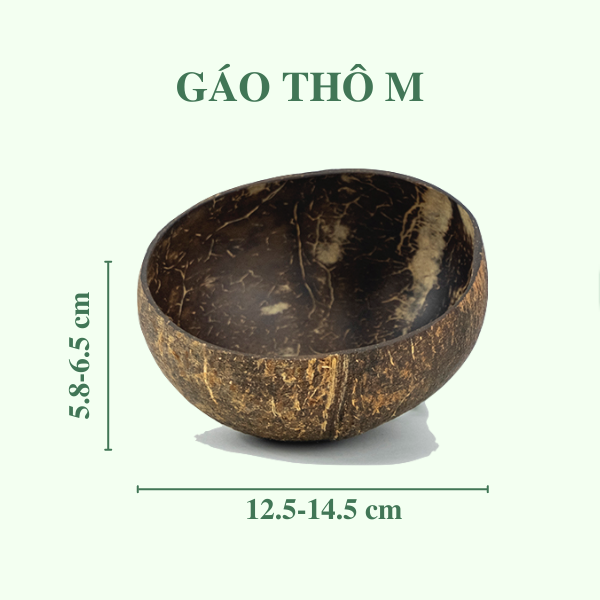 ảnh của sản phẩm Chén gáo dừa thô - Raw Coconut Shell Bowl số 8