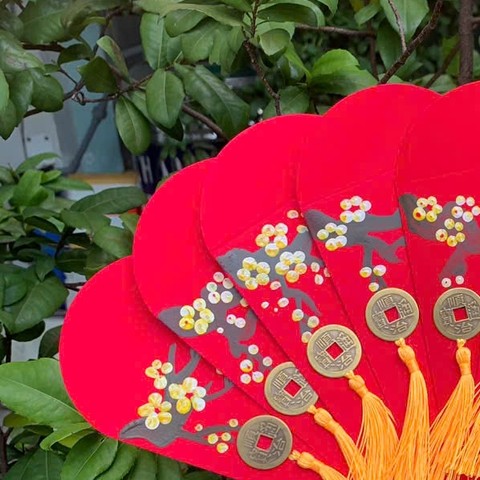 Bao lì xì đỏ mừng thọ/ mừng tuổi chữ viết tay Thư Pháp câu chúc có đồng xu may mắn giá 20,000 đang rẻ nhất thị trường