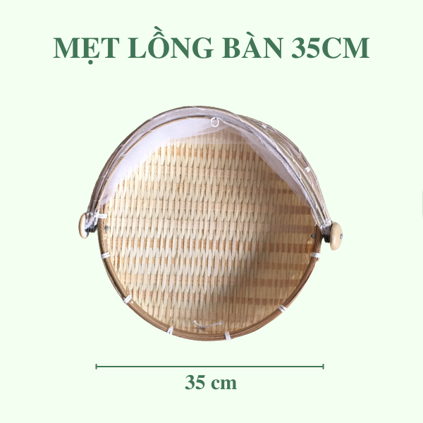 ảnh của sản phẩm Mẹt Tre Lồng Bàn/ Mẹt Lồng Bàn Đậy Đồ Ăn Tránh Bụi/ Ruồi Muỗi - Bamboo Food Storage Tray With Cover số 6