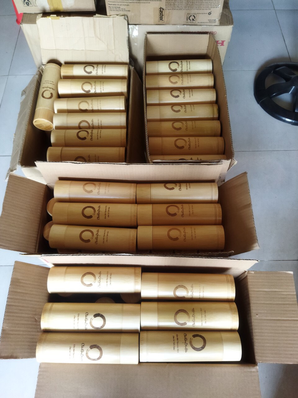 ảnh của sản phẩm Bình giữ nhiệt vỏ tre 5 đốt - Bamboo Thermos Flask số 8