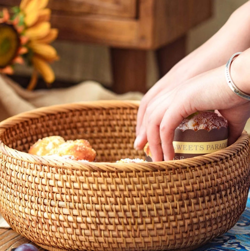 Rổ mây size nhỏ đựng đồ - Bát mây guột decor trang trí - Rattan Bowl giá 130,000 đang rẻ nhất thị trường