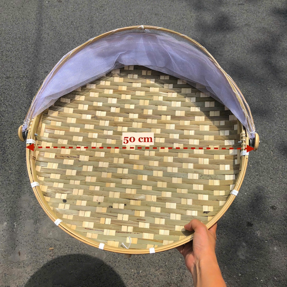 ảnh của sản phẩm Mẹt Cật Tre Lồng Bàn/ Mẹt Lồng Bàn Đậy Đồ Ăn Tránh Bụi/ Ruồi Muỗi - Bamboo Food Storage Tray With Cover số 10