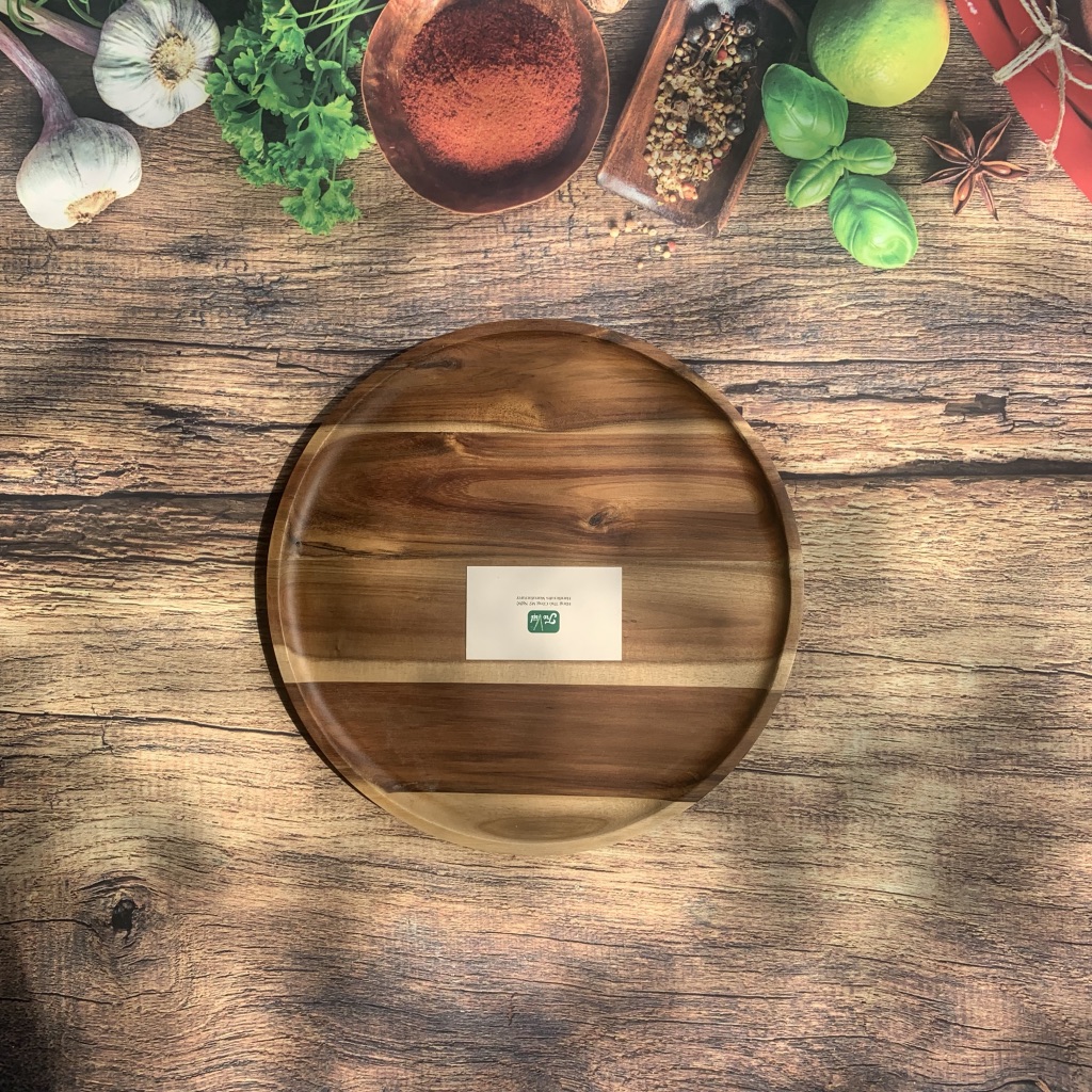 ảnh của sản phẩm Khay gỗ tràm trang trí nhiều kích thước - Acacia round tray (Hàng sẵn SLL) số 5