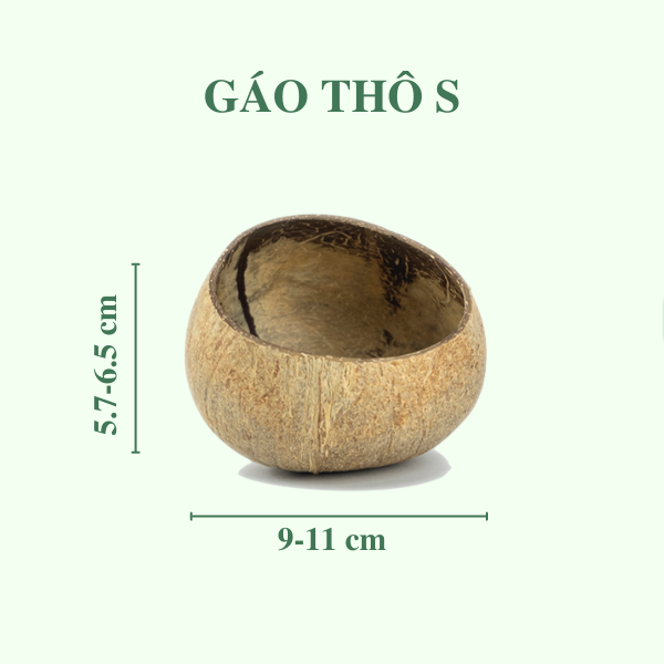 ảnh của sản phẩm Chén gáo dừa thô - Raw Coconut Shell Bowl số 7
