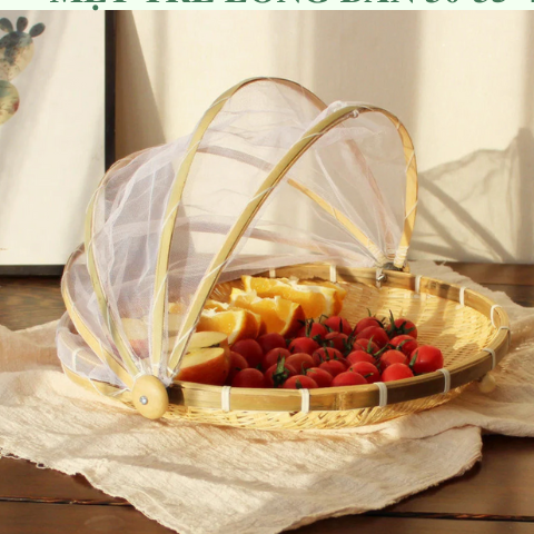 Mẹt Tre Lồng Bàn/ Mẹt Lồng Bàn Đậy Đồ Ăn Tránh Bụi/ Ruồi Muỗi - Bamboo Food Storage Tray With Cover giá 50,000 đang rẻ nhất thị trường