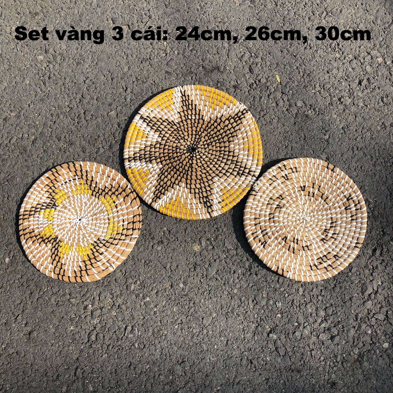 ảnh của sản phẩm Set Dĩa Cói Treo Tường - Set Đĩa Cói Trang Trí Tường số 6