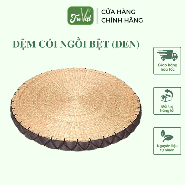 Đệm cói chữ nhật đen D45cm giá 120,000 đang rẻ nhất thị trường