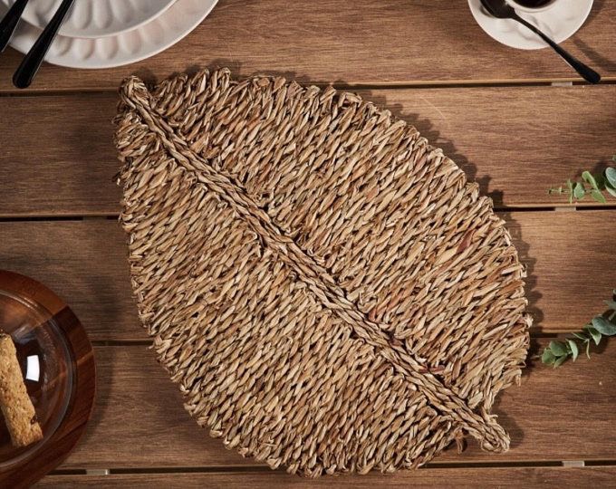 ảnh của sản phẩm Thảm Cói Trải Sàn Hình Lá Trang Trí Decor Nhà Cửa Chụp Ảnh Cực Xinh số 4