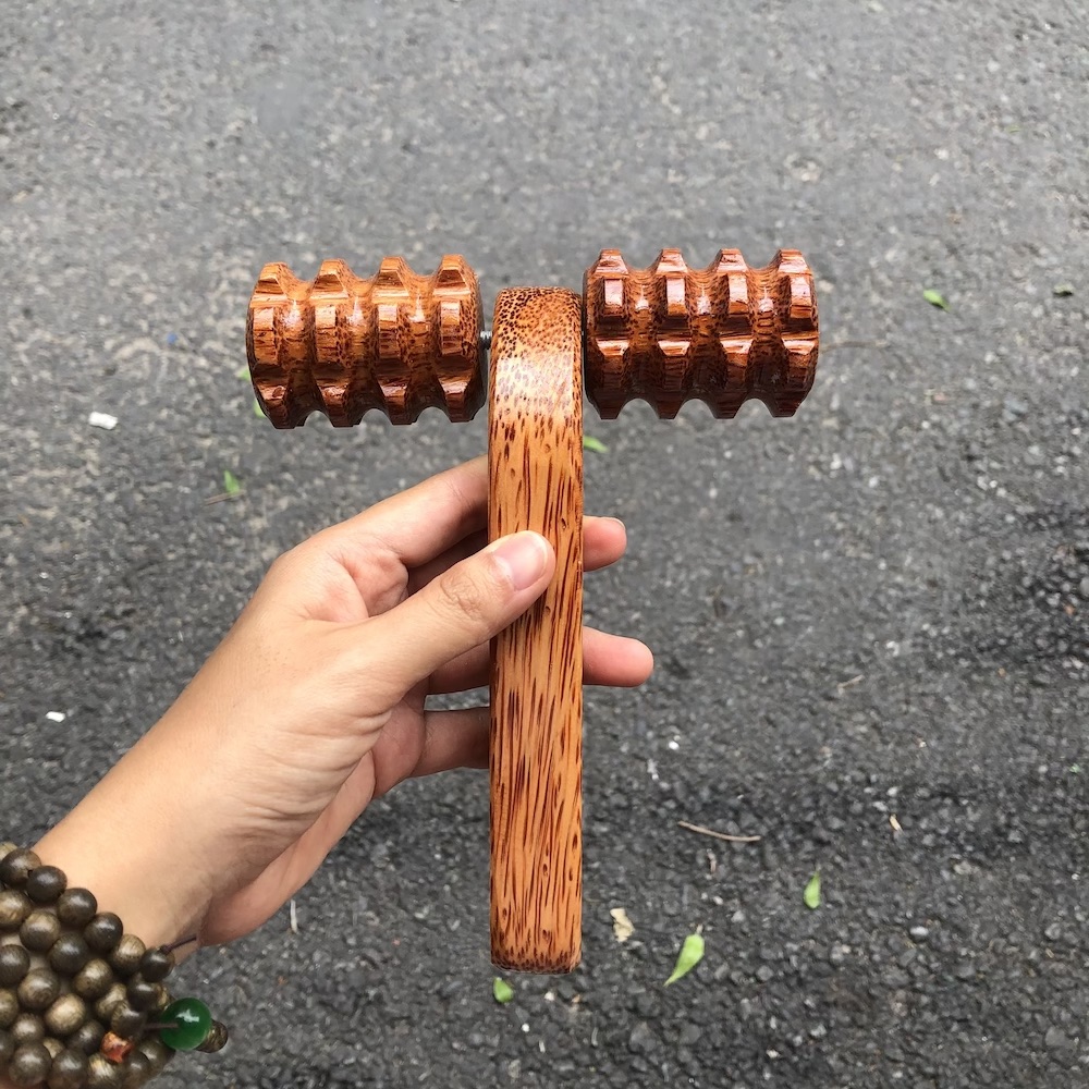 ảnh của sản phẩm Cây lăn massage gỗ dừa cầm tay - Cây massage mặt/ cổ/ vai/ gáy/ lưng số 5