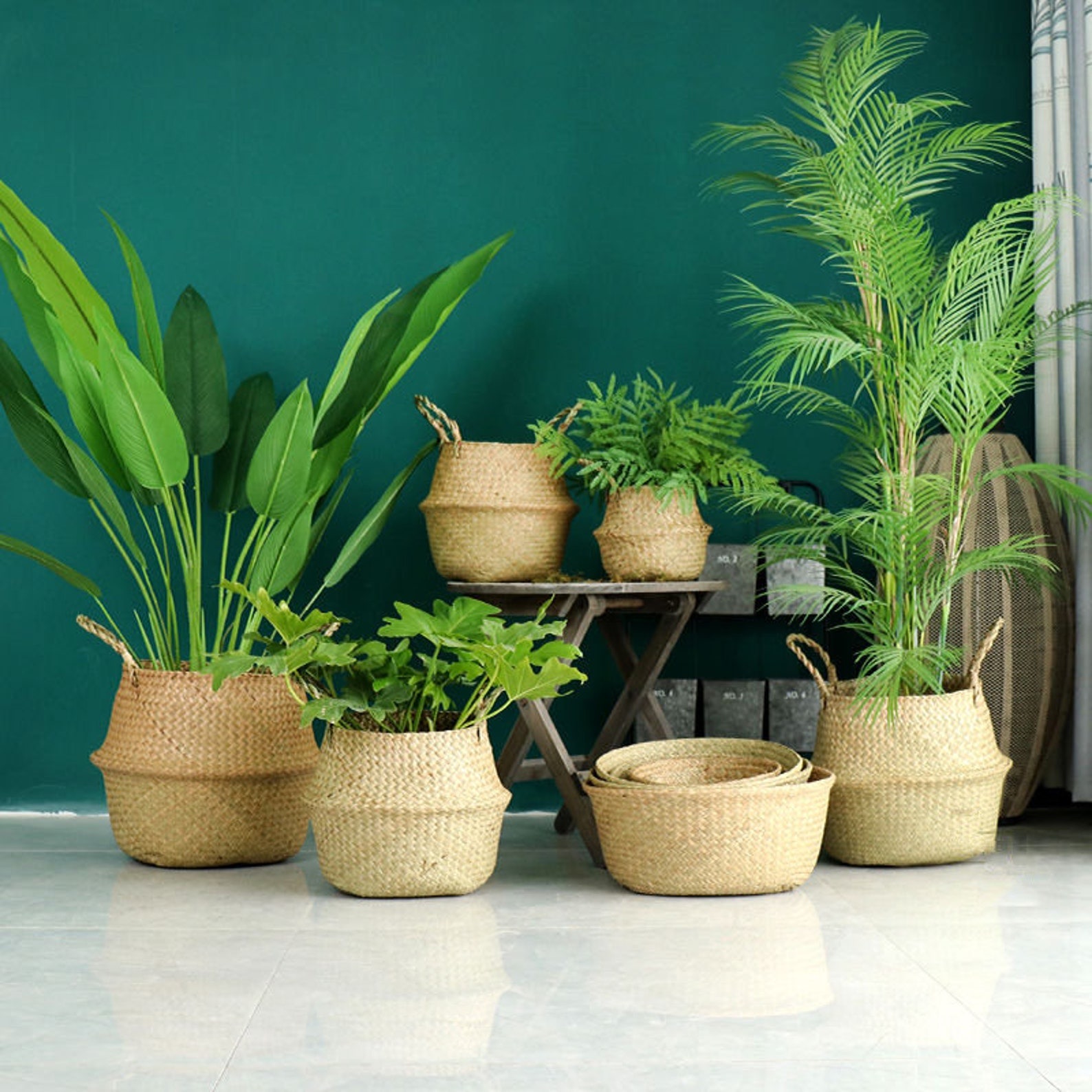 ảnh của sản phẩm Giỏ cói trồng cây - Sedge Basket số 5