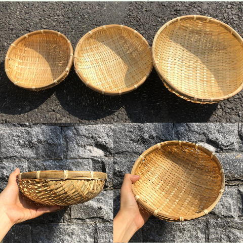 Rổ Cật Tre cạp mây - Rá Tre Xanh Đựng Đồ Decor Trang Trí giá 30,000 đang rẻ nhất thị trường