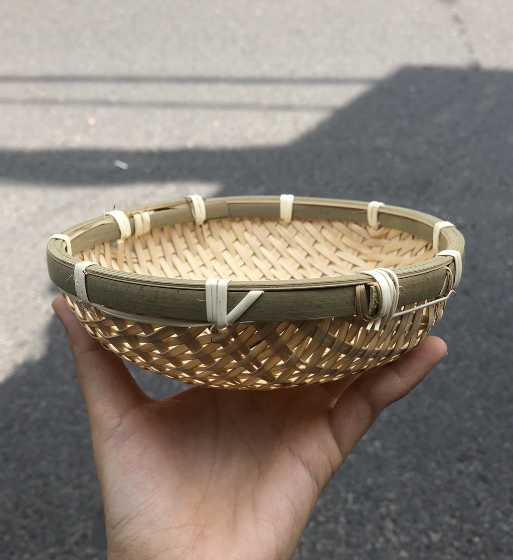 ảnh của sản phẩm Rổ nhỏ decor đựng kẹo/ đồ trang trí - Rổ rá tre nhí mini số 7