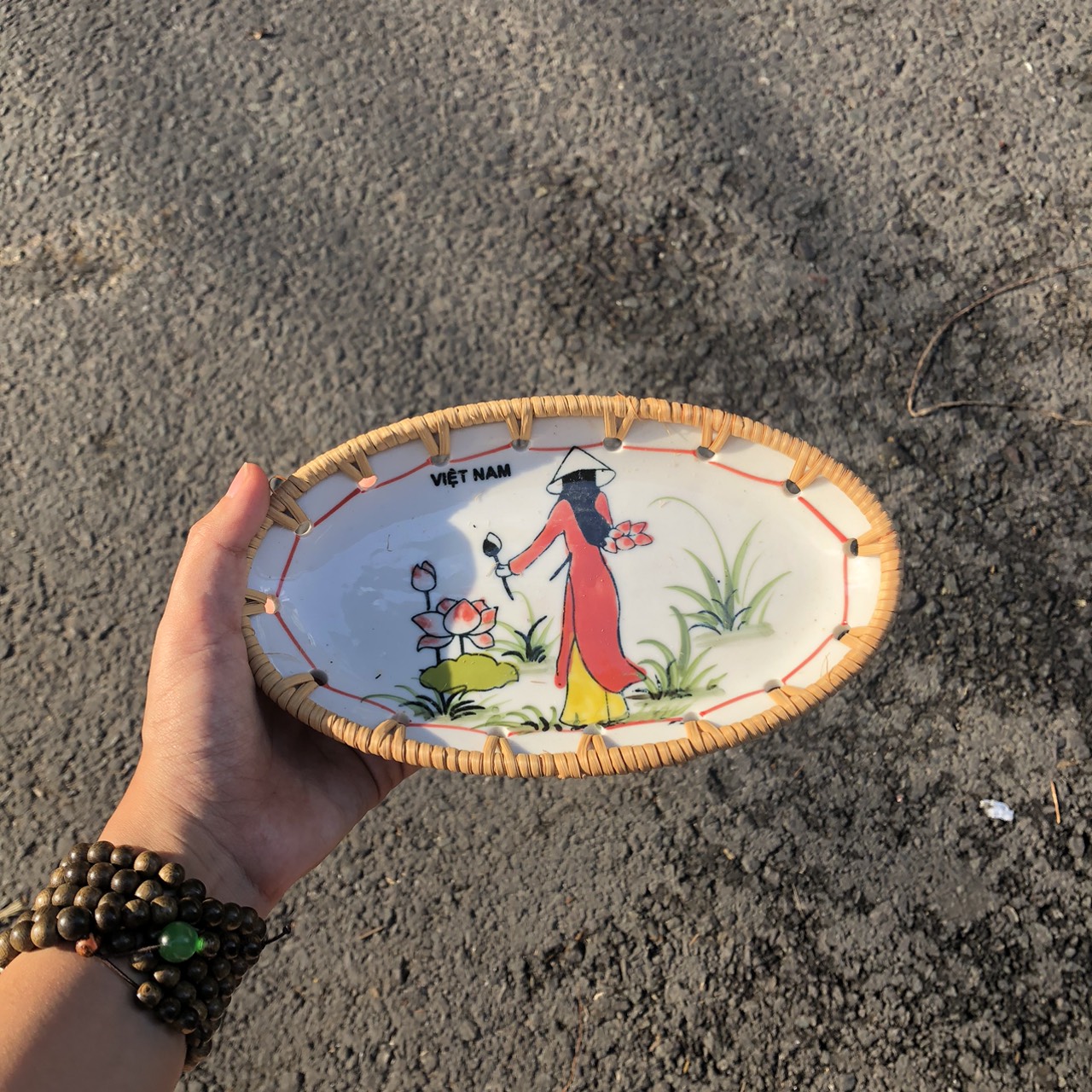 ảnh của sản phẩm Đĩa Sứ Đan Mây - Đĩa Mây Oval Kết Hợp Gốm Sứ số 19