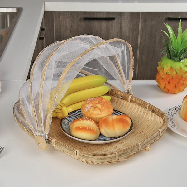 Mẹt Tre Lồng Bàn Vuông / Lồng bàn gấp gọn - Bamboo Food Storage Tray With Lid giá 50,000 đang rẻ nhất thị trường