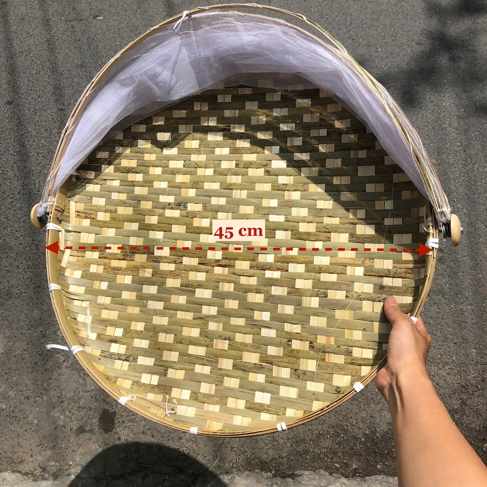 ảnh của sản phẩm Mẹt Cật Tre Lồng Bàn/ Mẹt Lồng Bàn Đậy Đồ Ăn Tránh Bụi/ Ruồi Muỗi - Bamboo Food Storage Tray With Cover số 9
