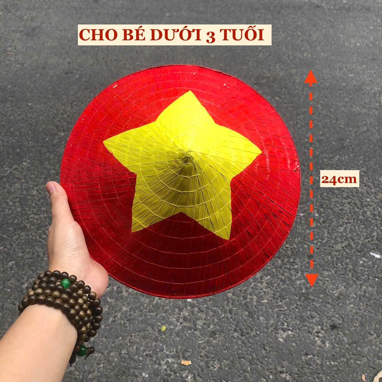 ảnh của sản phẩm Nón lá Huế vẽ trang trí decor phong cách đồng quê -  Nón lá biểu diễn văn nghệ nhiều kích thước số 13