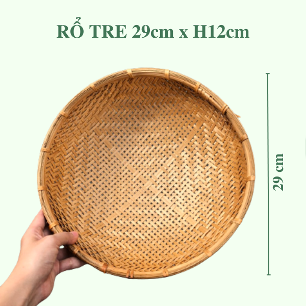 ảnh của sản phẩm Rá Tre - Rổ Tre Đan Thưa Hun Khói Cạp Mây dùng Trang Trí, Decor, Đựng Đồ, Chụp ảnh số 10