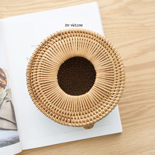 ảnh của sản phẩm Hộp Mây Tròn Đựng Khăn Giấy - Rattan Tissue Box số 5