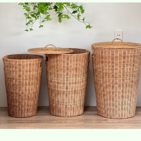 Thùng Sọt Tròn Đựng Quần Áo siêu to - Thùng Đựng Đồ Mây có vải lót giá 450,000 đang rẻ nhất thị trường