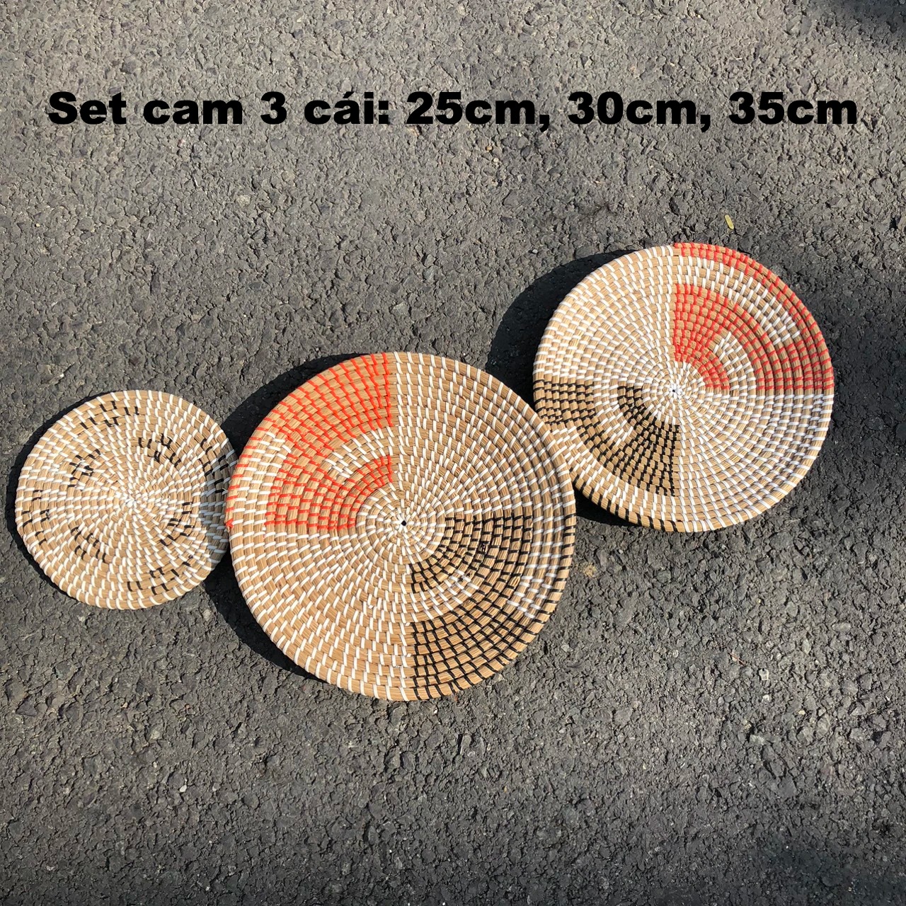 ảnh của sản phẩm Set Dĩa Cói Treo Tường - Set Đĩa Cói Trang Trí Tường số 8