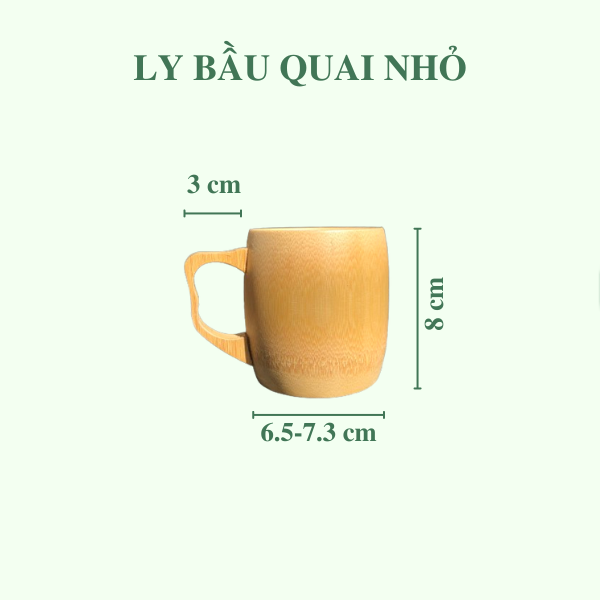 Cốc tre bầu có quai cao 8cm - Ly tre nhỏ xinh giá 50,000 đang rẻ nhất thị trường