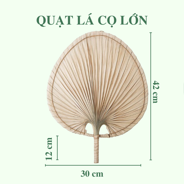 ảnh của sản phẩm Quạt Lá Cọ - Quạt Cầm Tay Đan Thủ Công Decor / Treo tường số 10